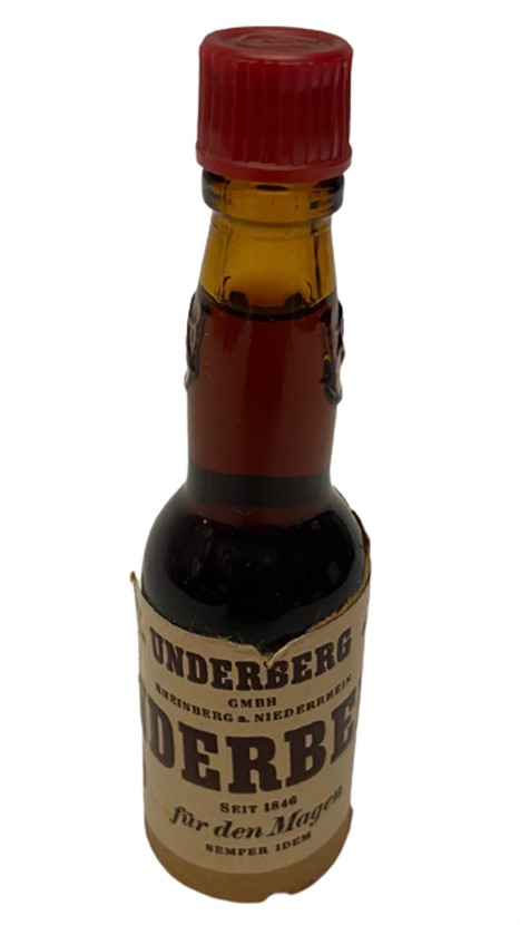 UNDERBERG FÜR DEN MAGEN 20 ML MİNYATÜR İÇKİ LİKÖR ŞİŞESİ KAPAGI ACILMAMIŞ DOLU KOLEKSİYON