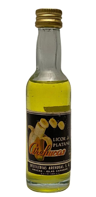 BOTELLİN ARECHUCAS LİQUOR  DE PLATANO 40 ML MİNYATÜR İÇKİ LİKÖR ŞİŞESİ KAPAGI ACILMAMIŞ DOLU KOLEKSİYON 