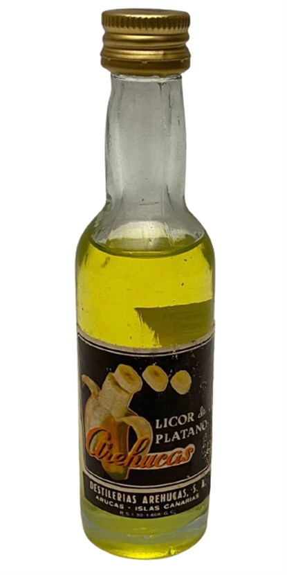 BOTELLİN ARECHUCAS LİQUOR  DE PLATANO 40 ML MİNYATÜR İÇKİ LİKÖR ŞİŞESİ KAPAGI ACILMAMIŞ DOLU KOLEKSİYON 