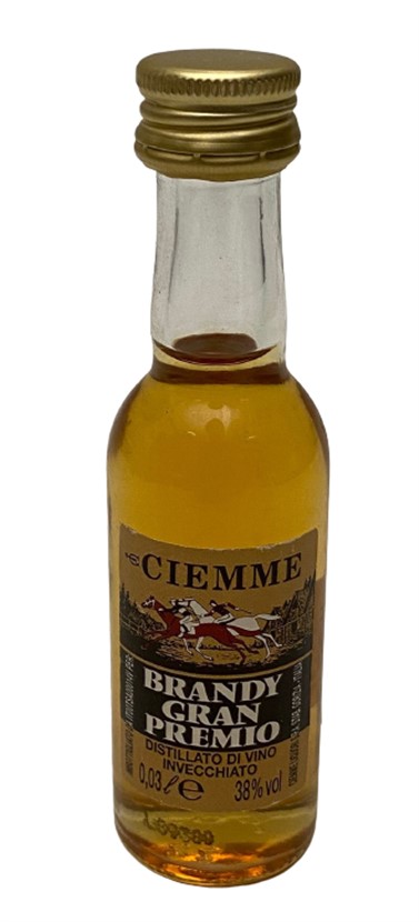 CIEMME BRANDY GRAN PREMIO 30 ML MİNYATÜR İÇKİ BRANDY ŞİŞESİ KAPAGI ACILMAMIŞ DOLU KOLEKSİYON 