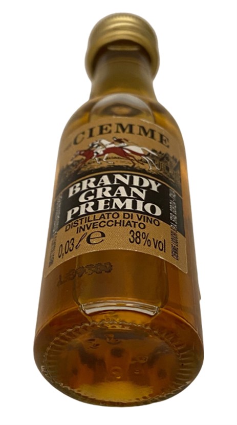 CIEMME BRANDY GRAN PREMIO 30 ML MİNYATÜR İÇKİ BRANDY ŞİŞESİ KAPAGI ACILMAMIŞ DOLU KOLEKSİYON 