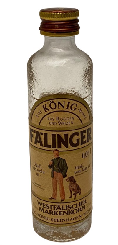FALINGER WETFALISCHER MARKENKORN 40 ML MİNYATÜR İÇKİ LİKÖR ŞİŞESİ KAPAGI ACILMAMIŞ DOLU KOLEKSİYON 