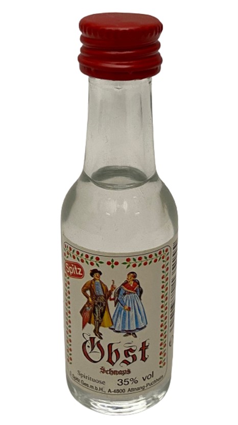 OBST SCHNAPS 20 ML MİNYATÜR İÇKİ LİKÖR ŞİŞESİ KAPAGI ACILMAMIŞ DOLU KOLEKSİYON 