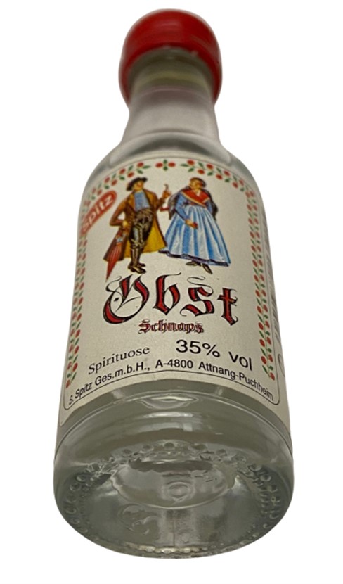 OBST SCHNAPS 20 ML MİNYATÜR İÇKİ LİKÖR ŞİŞESİ KAPAGI ACILMAMIŞ DOLU KOLEKSİYON 