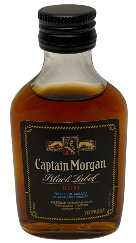CAPTAİN MORGAN BLACK LABEL 50 ML MİNYATÜR İÇKİ ROM ŞİŞESİ KAPAGI ACILMAMIŞ DOLU KOLEKSİYON