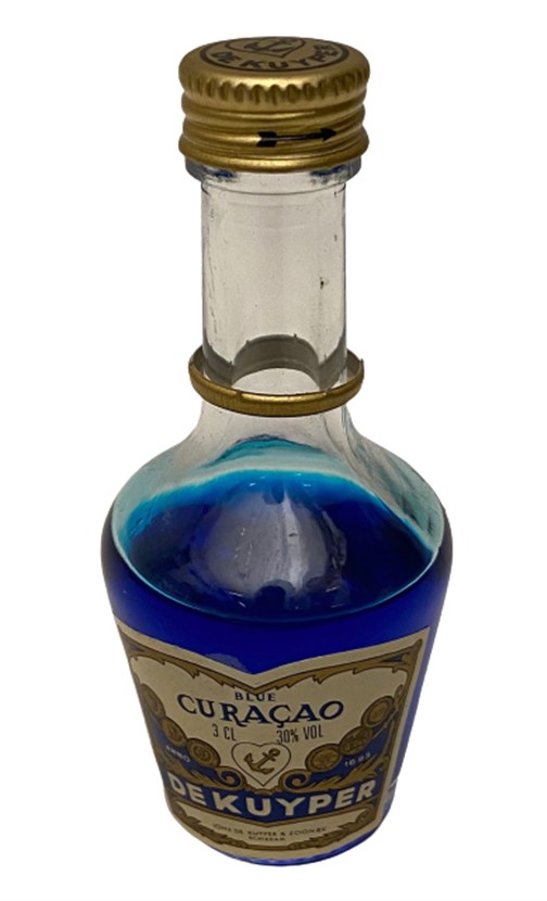 DE KUYPER CURAÇAO 30 ML MİNYATÜR İÇKİ LİKÖR ŞİŞESİ KAPAGI ACILMAMIŞ DOLU KOLEKSİYON