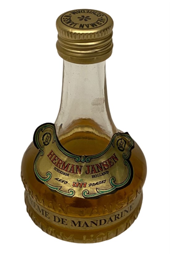 HERMAN JANSEN CREME DE MANDARINE 50 ML MİNYATÜR İÇKİ LİKÖR ŞİŞESİ KAPAGI ACILMAMIŞ DOLU KOLEKSİYON