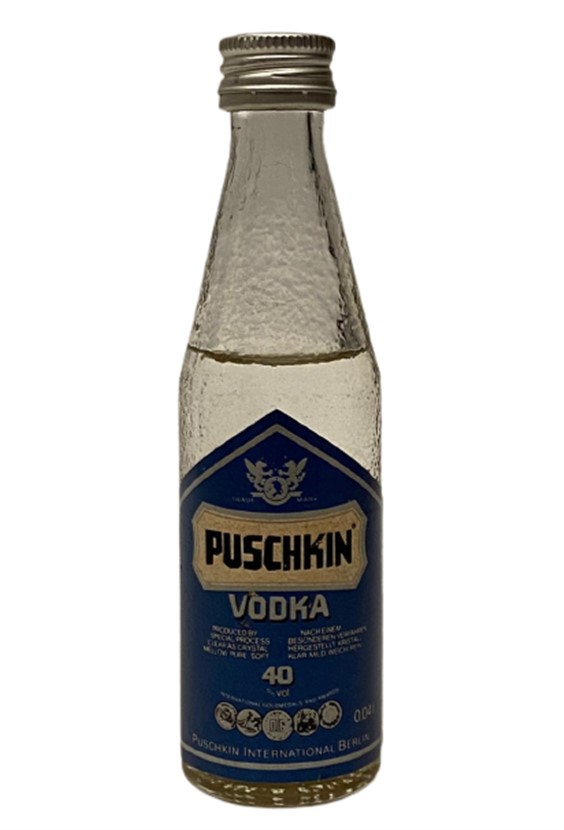 PUSCHKIN VODKA 40 ML MİNYATÜR İÇKİ VODKA ŞİŞESİ KAPAGI ACILMAMIŞ DOLU KOLEKSİYON