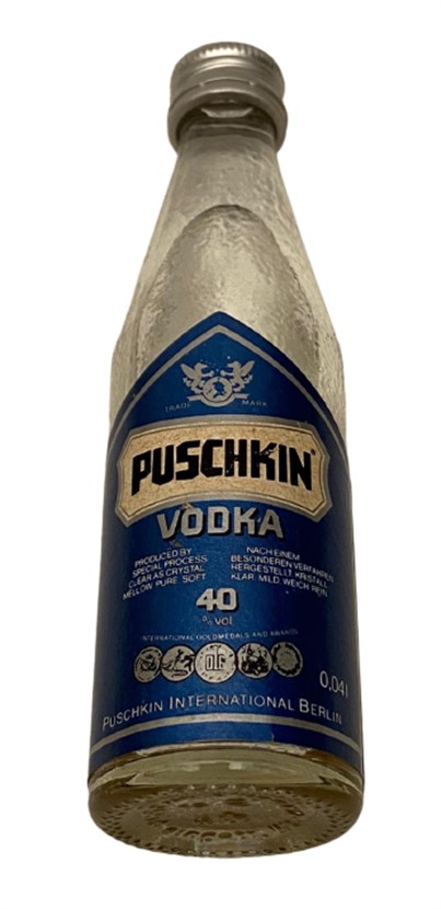 PUSCHKIN VODKA 40 ML MİNYATÜR İÇKİ VODKA ŞİŞESİ KAPAGI ACILMAMIŞ DOLU KOLEKSİYON