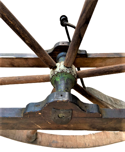 1910 OSMANLI SEYYAR BİLEVCİ SIRTTA TAŞINAN GEZİCİ BİLEV TEZGAHI TAMAMI AHŞAP MEKANİK  BİLEV TAŞ CARKLI EL YAPIM BİLEVCİ TEZGAHI