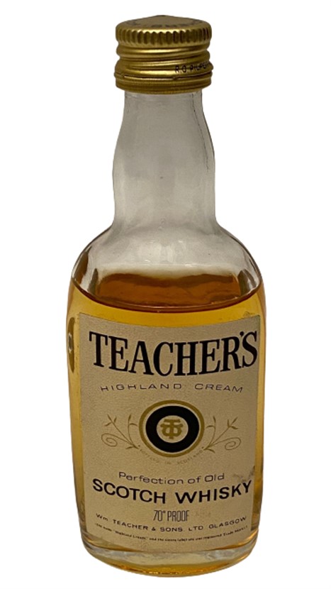 TECHER'S SCOTCH WHISKEY 50 ML MİNYATÜR İÇKİ VİSKİ ŞİŞESİ KAPAGI ACILMAMIŞ DOLU KOLEKSİYON