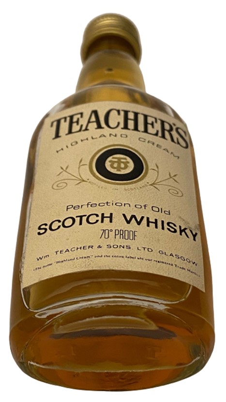 TECHER'S SCOTCH WHISKEY 50 ML MİNYATÜR İÇKİ VİSKİ ŞİŞESİ KAPAGI ACILMAMIŞ DOLU KOLEKSİYON