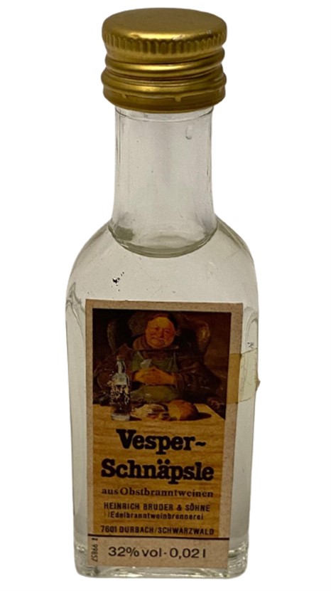 VESPER SCHNAPSLE 20 ML MİNYATÜR İÇKİ LİKÖR ŞİŞESİ KAPAGI ACILMAMIŞ DOLU KOLEKSİYON