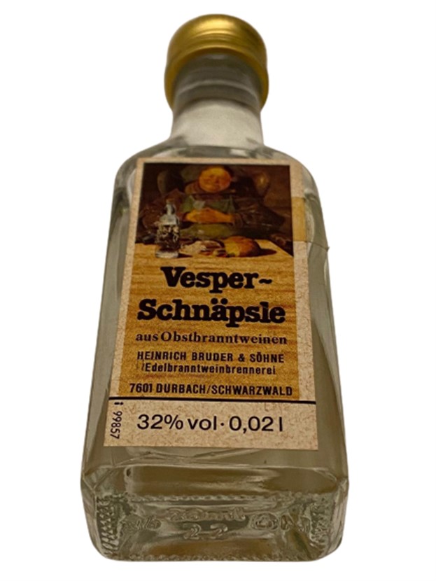 VESPER SCHNAPSLE 20 ML MİNYATÜR İÇKİ LİKÖR ŞİŞESİ KAPAGI ACILMAMIŞ DOLU KOLEKSİYON