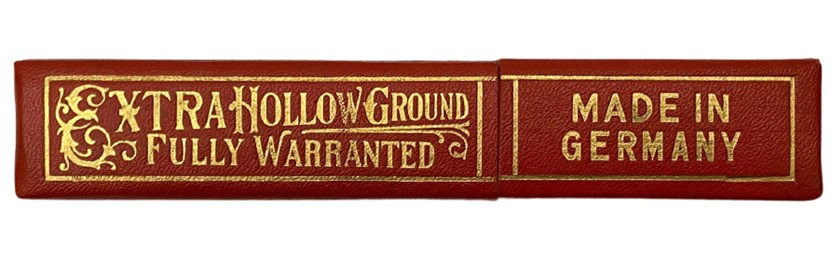 1950 ORİJİNAL KENDİ KUTUSUNDA KULLANILMAMIŞ 0 EXTRA HOLLOW GROUND FULLY WARRANTED BEYAZ BAKALİT SAPLI USTURA