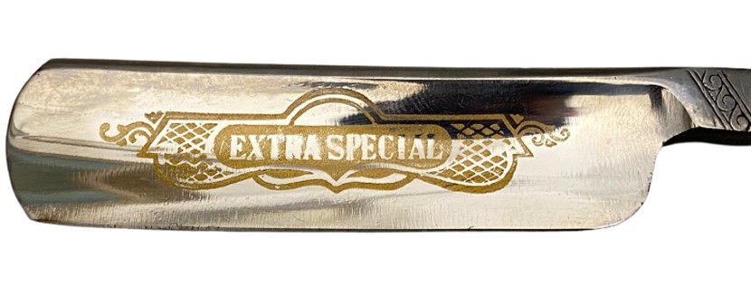 1950 ORİJİNAL KENDİ KUTUSUNDA KULLANILMAMIŞ 0 EXTRA HOLLOW GROUND FULLY WARRANTED BEYAZ BAKALİT SAPLI USTURA