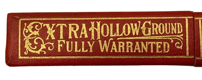 1950 ORİJİNAL KENDİ KUTUSUNDA KULLANILMAMIŞ 0  EXTRA HOLLOW GROUND FULLY WARRANTED SİYAH BAKALİT SAPLI USTURA