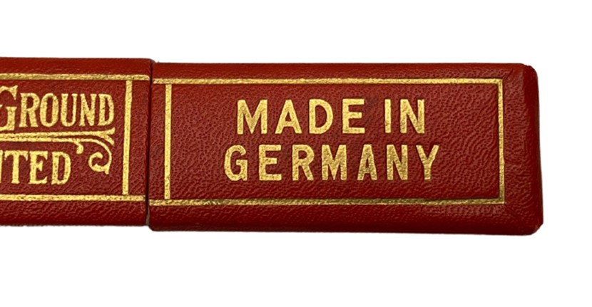 1950 ORİJİNAL KENDİ KUTUSUNDA KULLANILMAMIŞ 0  EXTRA HOLLOW GROUND FULLY WARRANTED SİYAH BAKALİT SAPLI USTURA