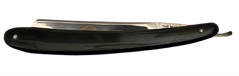 1950 ORİJİNAL KENDİ KUTUSUNDA KULLANILMAMIŞ 0  EXTRA HOLLOW GROUND FULLY WARRANTED SİYAH BAKALİT SAPLI USTURA