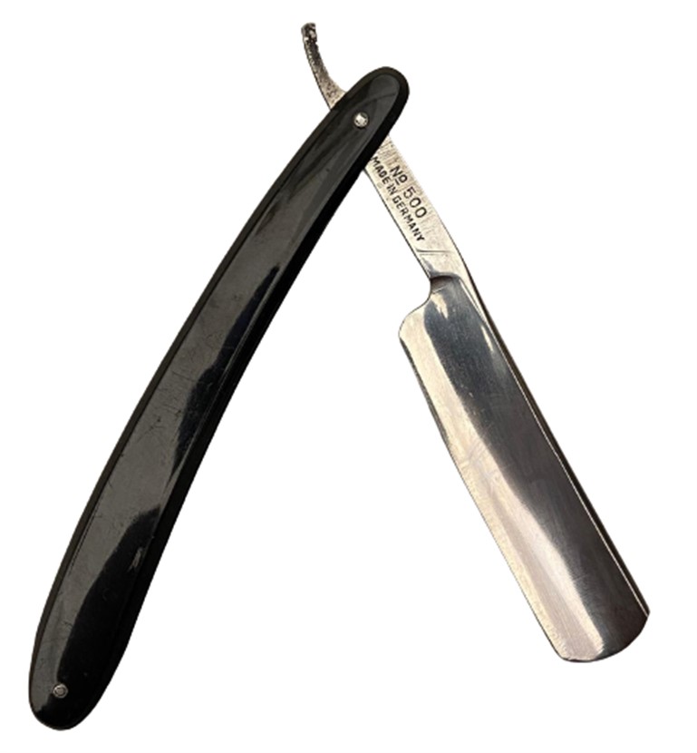 1950 ORİJİNAL KENDİ KUTUSUNDA KULLANILMAMIŞ 0  EXTRA HOLLOW GROUND FULLY WARRANTED SİYAH BAKALİT SAPLI USTURA