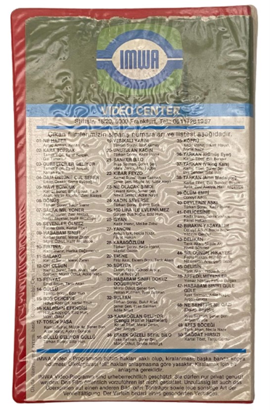 VHS SİSTEM ORJİNAL BASKI IMWA VIDEO KASET KEMAL SUNAL - MERAL ZEREN SALAKO FİLM KASEDİ