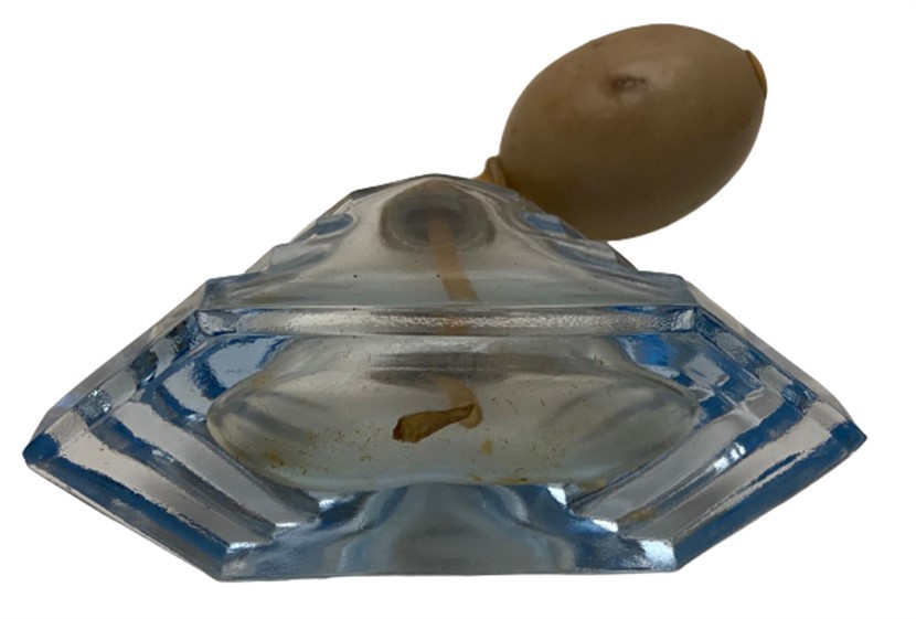 1950 UCUK MAVİ CAM POMPALI SİSTEM PARFÜM ŞİŞESİ