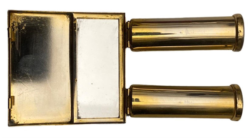 1950 GERMANY EIN GOLDEN SEAL GOBLEN İŞLEMELİ AYNALI CİFT RUJ  KOYULAN CANTA İÇİ MAKYAJ TAKIMI