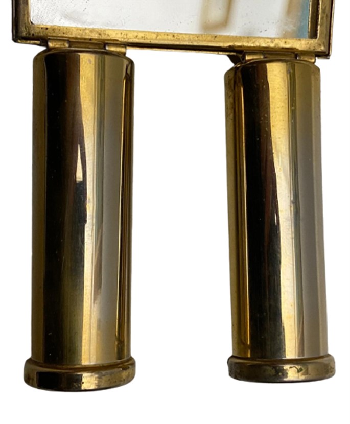 1950 GERMANY EIN GOLDEN SEAL GOBLEN İŞLEMELİ AYNALI CİFT RUJ  KOYULAN CANTA İÇİ MAKYAJ TAKIMI