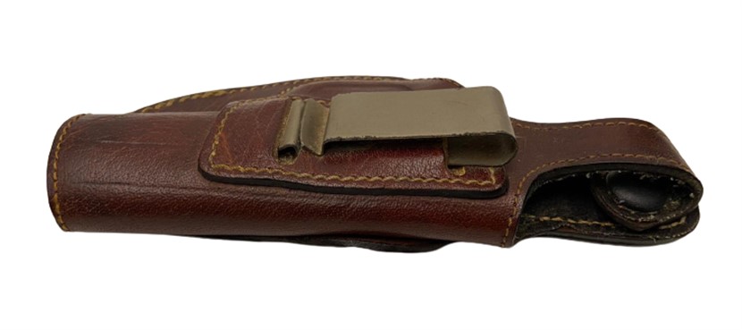 EL DİKİM KOSELE DERİ CELİK KEMERE GECME TOKALI  TABANCA SİLAH KILIFI