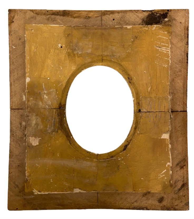 OSMANLI EL YAPIMI ALÇI ÜZERİ ALTIN VARAK YALDIZ KABARTMA İŞLEMELİ ÇİFT ÇERÇEVE