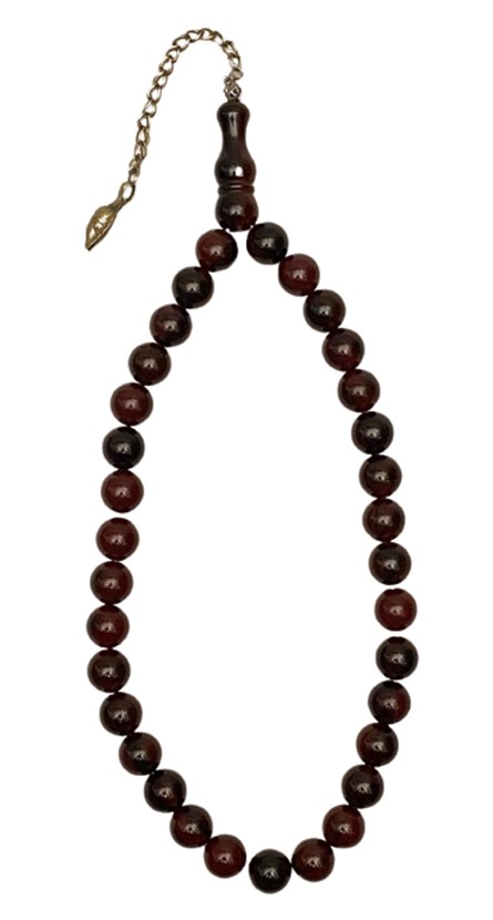 OSMANLI EL TORNA CEKİM  SIKMA KEHRİBAR 33 LUK TESBİH