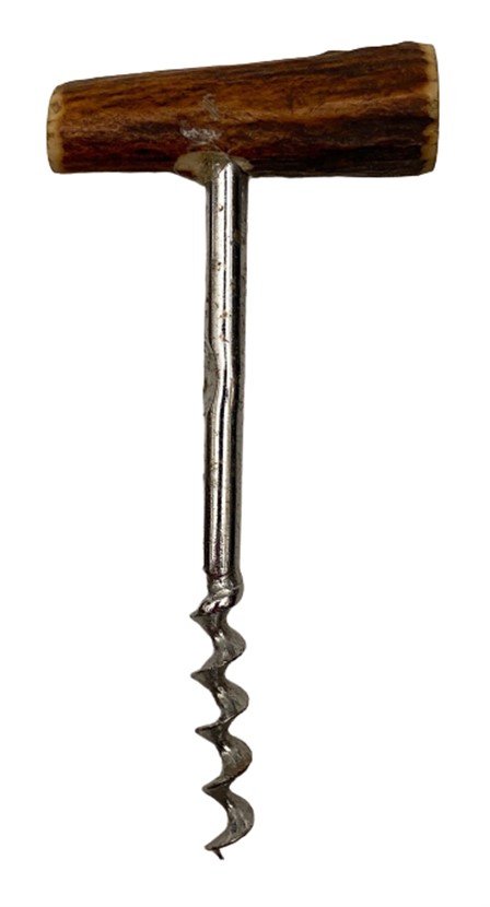 1950 ASMA AGACINDAN YAPILMA  AHŞAP  SAPLI METAL BURGU UCLU ŞARAP MANTAR AÇACAĞI TIRBÜŞON