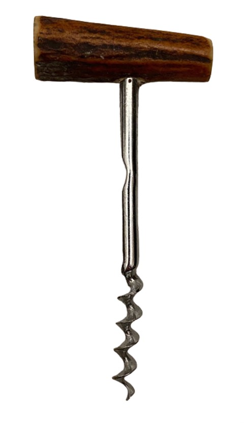 1950 ASMA AGACINDAN YAPILMA  AHŞAP  SAPLI METAL BURGU UCLU ŞARAP MANTAR AÇACAĞI TIRBÜŞON