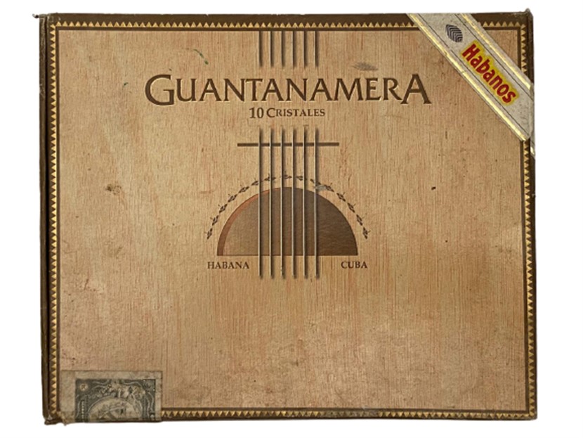 GUATANAMERA KUBA AHŞAP KUTU İCERSİNDE 10 BOŞ SEFFAF PURO SAKLAMA TÜPLU AHŞAP KAPAKLI BOŞ KÜBA PUROSU KUTUSU