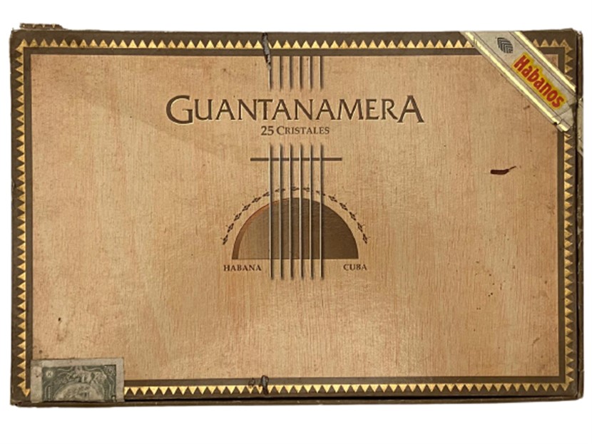KUBA GUANTANAMERA 12 ADET KAPAKLI SAKLAMA TÜPLÜ  KÜBA AHŞAP PURO KUTUSU