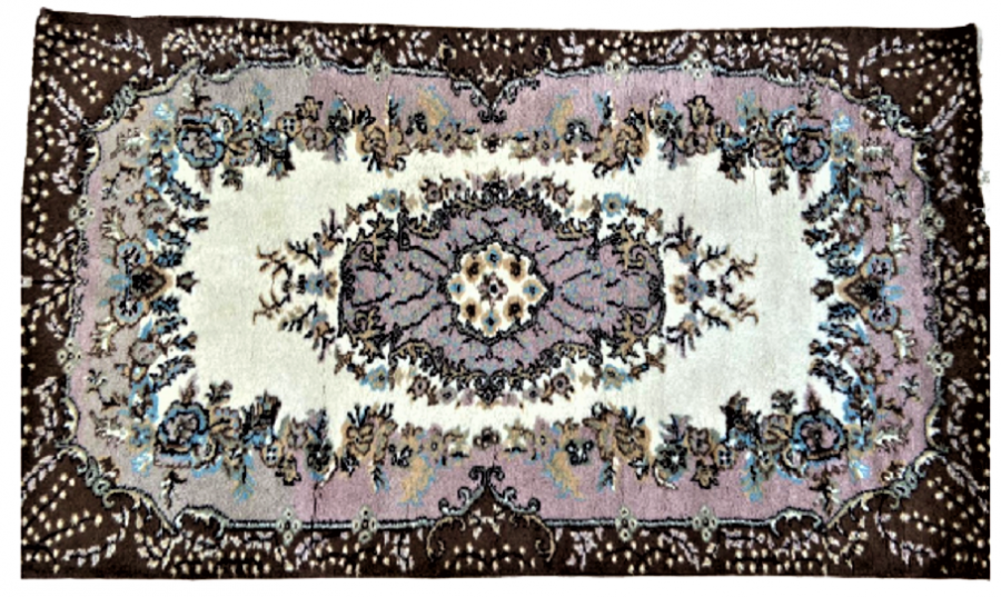 2 ADET COK TEMİZ 1960 YAPIM AYNI DESEN RENK BOYDA DEMİRCİ GÖBEKLİ EL DOKUMA KÖK BOYAMA  SACAKLI YÜN HALI BOYU 210 CM  ENİ 123 CM 