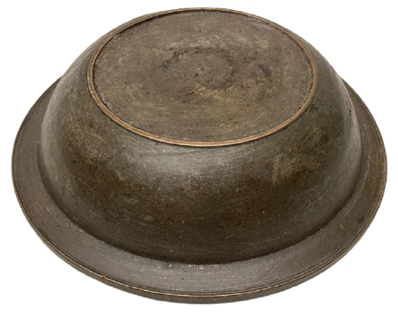 OSMANLI ÜZERİ OSMANLICA KAELEM İŞİ YAZILI ETLİ  BAKIR DERİNLİKLİ SAGAN