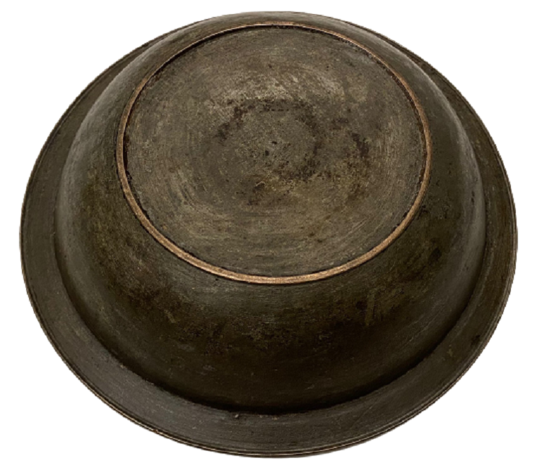 OSMANLI ÜZERİ OSMANLICA KAELEM İŞİ YAZILI ETLİ  BAKIR DERİNLİKLİ SAGAN