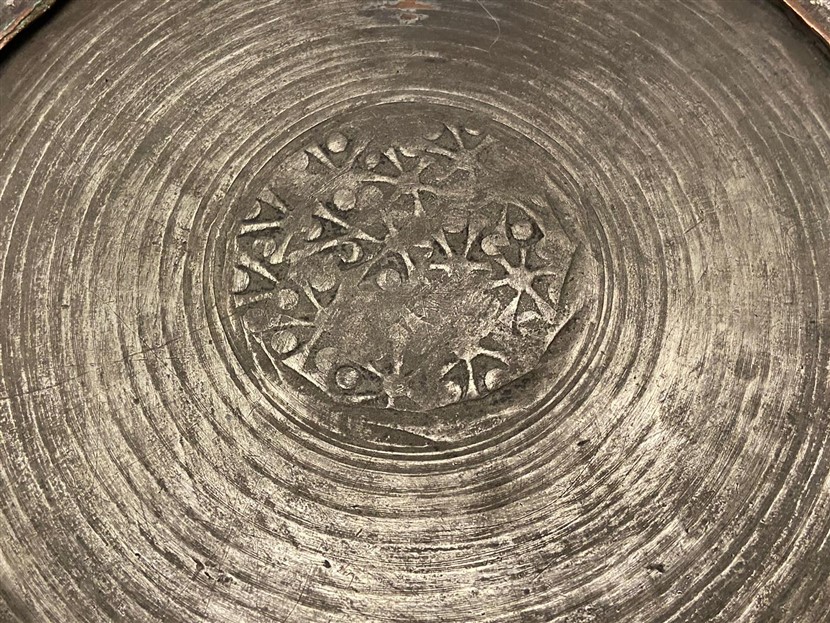 OSMANLI ÜZERİ HAYAT AGACI KALEM İŞLEMELİ ERMENİ İŞİ BRONZ DERİN ORTA SAGAN