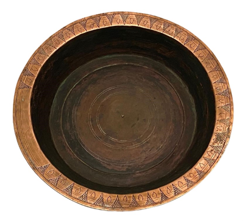 OSMANLI ÜZERİ HAYAT AGACI KALEM İŞLEMELİ ERMENİ İŞİ BRONZ DERİN ORTA SAGAN