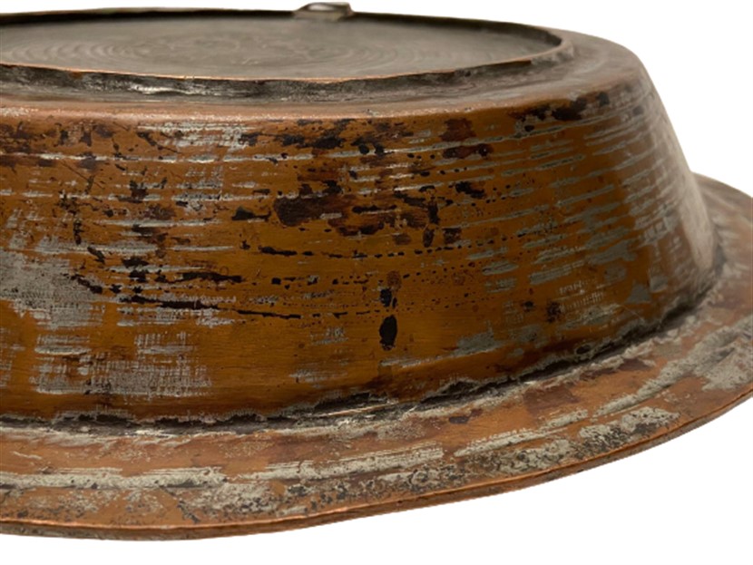 OSMANLI ÜZERİ HAYAT AGACI KALEM İŞLEMELİ ERMENİ İŞİ BRONZ DERİN ORTA SAGAN