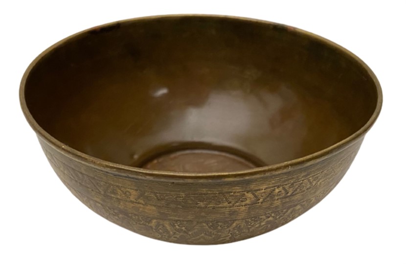 OSMANLI ÜZERİ KALEM İŞLEMELİ PİRİNC KASE 