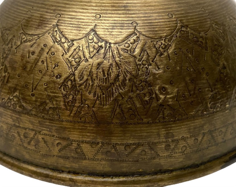 OSMANLI ÜZERİ KALEM İŞLEMELİ PİRİNC KASE 