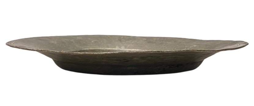 OSMANLI EL DOGME İŞCİLİKLİ BAKIR  ERMENİ KALEM İŞ YAZILI  DAMGALI VE YAZILI BAKIR LENGER 