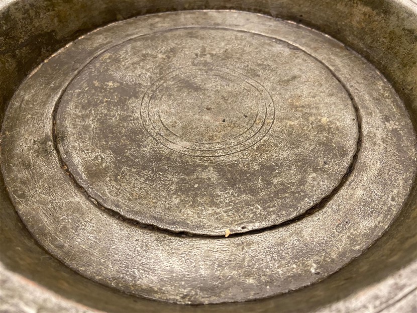 OSMANLI ÜZERİ OSMANLICA YAZILI KALEM İŞLEMELİ BAKIR SAGAN 