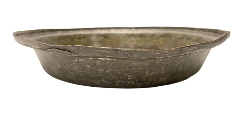 OSMANLI ÜZERİ OSMANLICA YAZILI KALEM İŞLEMELİ BAKIR SAGAN 