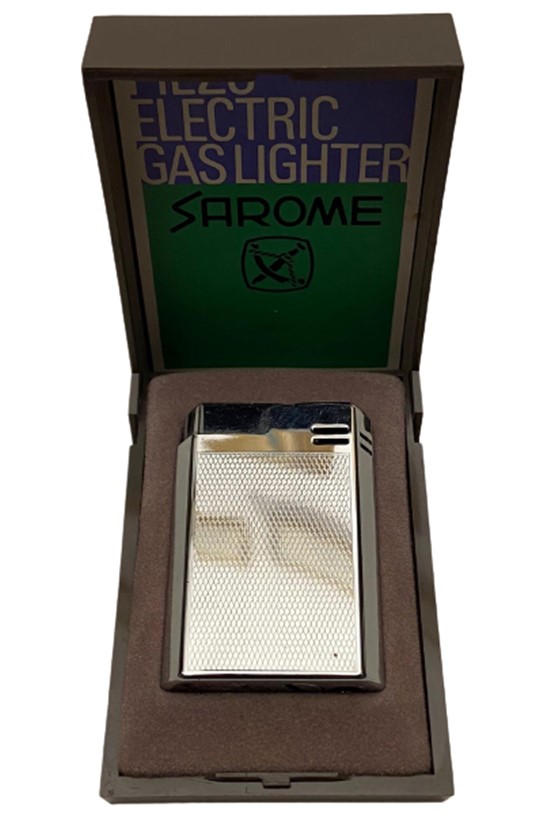 SAROME SP - V, VINTAGE PIEZO ELECTRIC BUTANE GAS LIGHTER ORİJİNAL KUTUSUNDA GAZLI ÇAKMAK