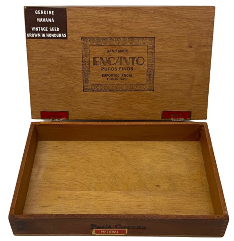 EL YAPIMI HAND MADE ENCANTO PUROS FINOS IMPORTED FROM HONDURAS AHŞAP KAPAKLI İÇERSİ BOŞ PURO KUTUSU