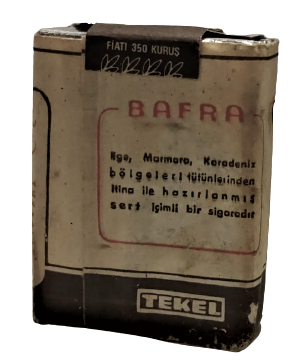 BAFRA 20 YUVARLAK SIGARA 350 KURUŞ KAPAK BANDROLLU TEKEL FİLTRESİZ BAFRA SIGARA PAKEDİ