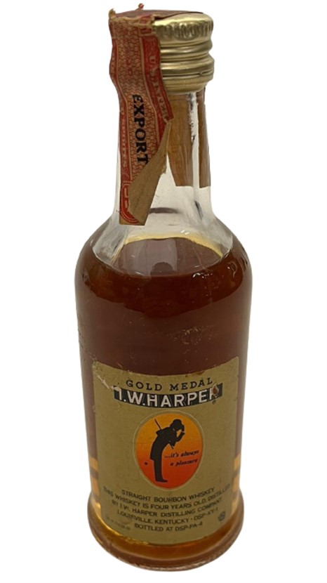 I.W. HARPER STRAIGHT BOURBON WHISKEY 50 ML MİNYATÜR İÇKİ VİSKİ ŞİŞESİ KAPAGI ACILMAMIŞ DOLU KOLEKSİYON 
